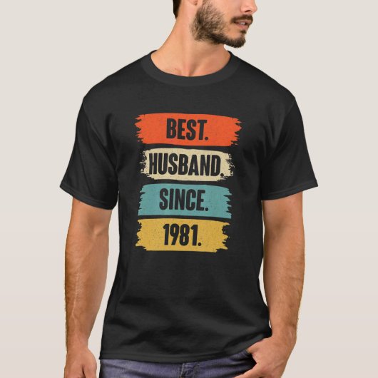 Beste man sinds 1981 41e bruiloft animatie t-shirt (Voorkant)