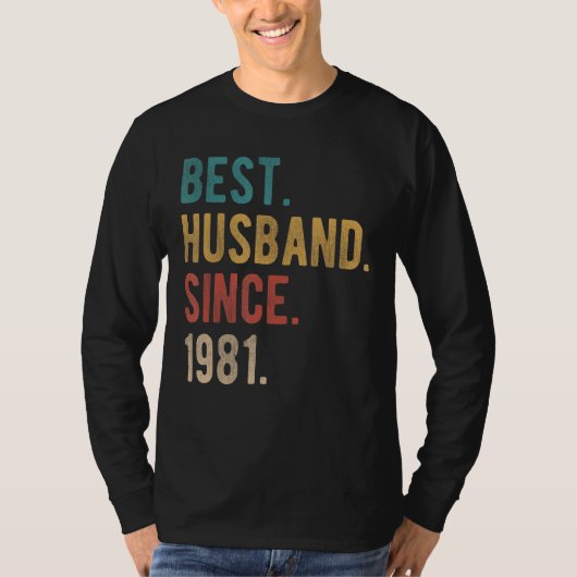 Beste man sinds 1981 41ste bruiloft t-shirt (Voorkant)
