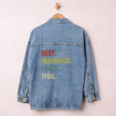 Beste man sinds 1986 Retro 36e huwelijksaniver Denim Jacket (Hangar)