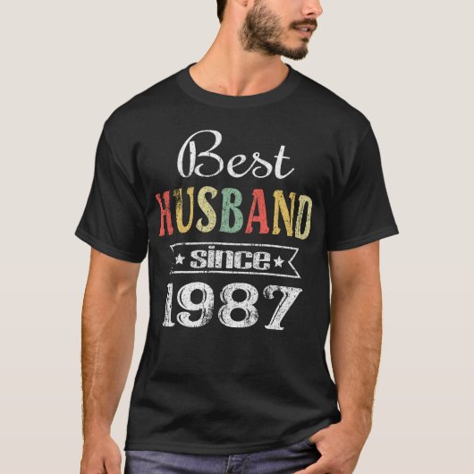Beste man sinds 1987. 33e trouwdag t-shirt (Voorkant)
