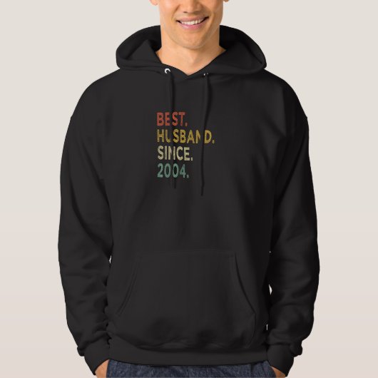 Beste man sinds 2004 18e huwelijksdag hoodie (Voorkant)
