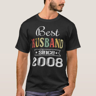 Beste man sinds 2008. 12e trouwdag t-shirt