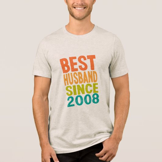 Beste man sinds 2008 Tri-Blend shirt (Voorkant)