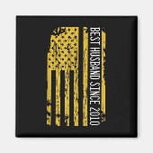 Beste man sinds 2010 vrouw bruiloft Jubileum M Magneet (Voorkant)