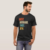beste man sinds 2014 8e bruiloft t-shirt (Voorkant volledig)