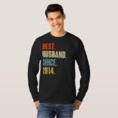  beste man sinds 2014 8e bruiloft t-shirt (Voorkant volledig)