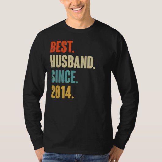  beste man sinds 2014 8e bruiloft t-shirt (Voorkant)