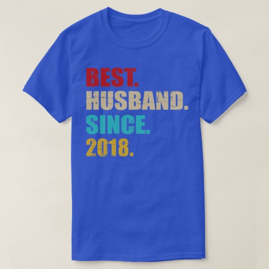 Beste man sinds 2018 voor de vijfde trouwdag t-shirt (Design voorkant)