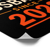 Beste man sinds 2022 2e bruiloft Jubileum 2 Poster (Hoek)