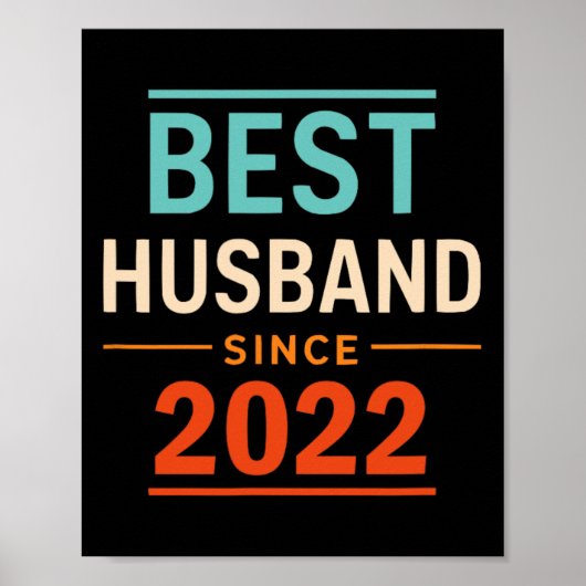 Beste man sinds 2022 2e bruiloft Jubileum 2 Poster (Voorkant)