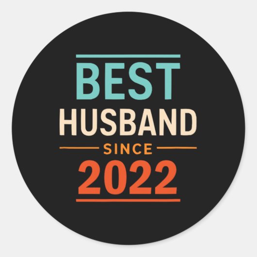 Beste man sinds 2022 2e bruiloft Jubileum 2 Ronde Sticker (Voorkant)