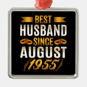 Beste man sinds augustus 1955 Funny Annivesary Metalen Ornament