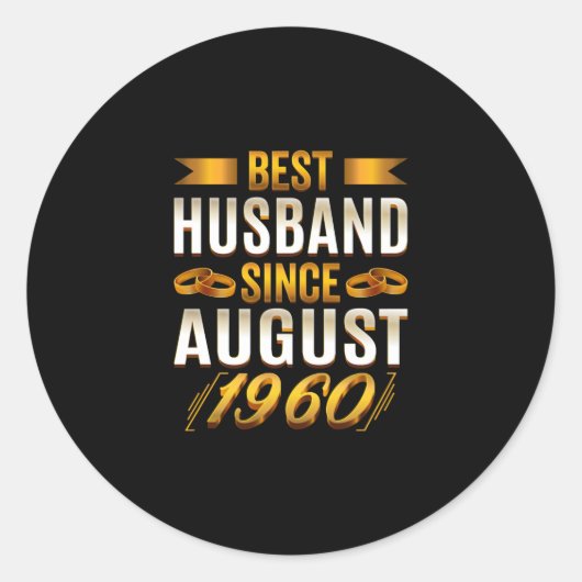 Beste man sinds augustus 1960 - grappige 60ste ronde sticker (Voorkant)