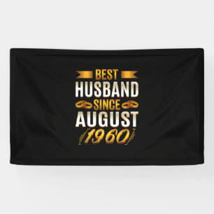 Beste man sinds augustus 1960 - grappige 60ste spandoek