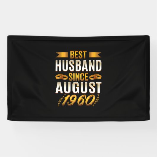 Beste man sinds augustus 1960 - grappige 60ste spandoek (Horizontaal)