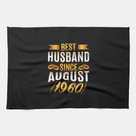 Beste man sinds augustus 1960 - grappige 60ste theedoek (Horizontaal)