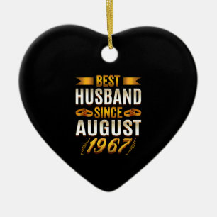 Beste man sinds augustus 1967 Funny Jubileum Keramisch Ornament