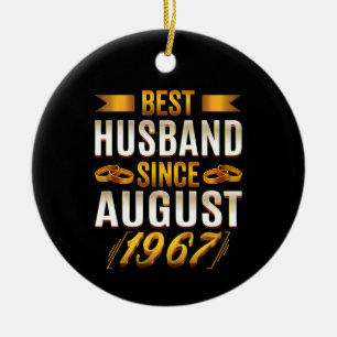 Beste man sinds augustus 1967 Funny Jubileum Keramisch Ornament