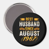 Beste man sinds augustus 1967 Funny Jubileum Magneet (Voorkant / Achterkant)