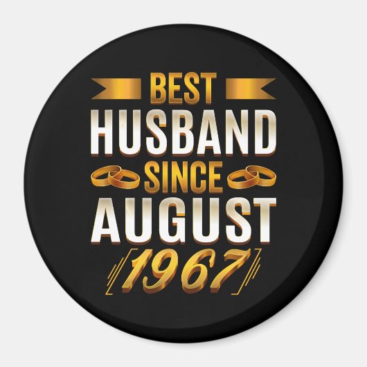 Beste man sinds augustus 1967 Funny Jubileum Magneet (Voorkant)