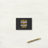 Beste man sinds augustus 1970 - Funny 50th Post-it® Notes (Op bureau)