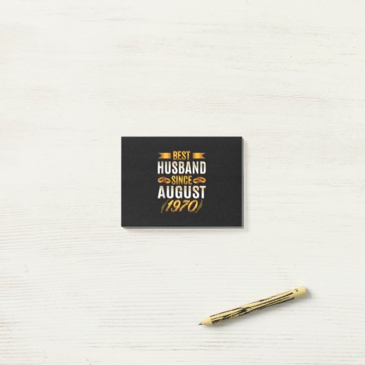 Beste man sinds augustus 1970 - Funny 50th Post-it® Notes (Op bureau)