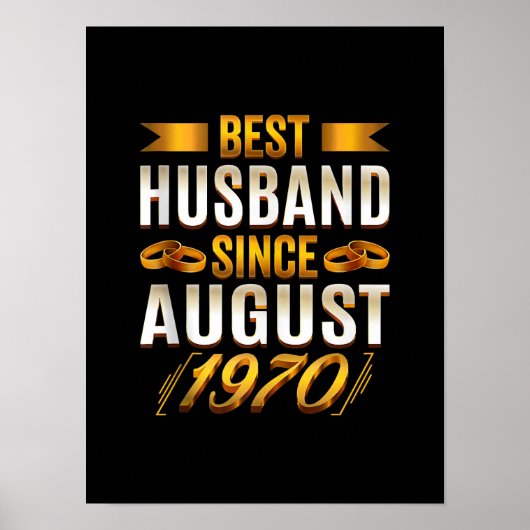 Beste man sinds augustus 1970 - Funny 50th Poster (Voorkant)