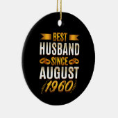 Beste man sinds augustus Funny 60th Jubileum Keramisch Ornament (Rechts)
