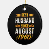 Beste man sinds augustus Funny 60th Jubileum Keramisch Ornament (Links)