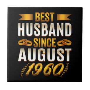 Beste man sinds augustus Funny 60th Jubileum Tegeltje