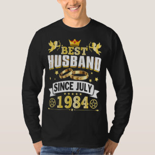 Beste man sinds juli 1984 Fijne bruiloft getrouwd T-shirt