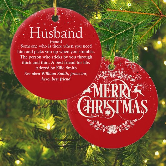Beste man ter wereld ooit definitie Kerstmis Keramisch Ornament