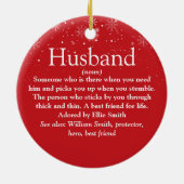 Beste man ter wereld ooit definitie Kerstmis Keramisch Ornament (Achterkant)