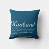 Beste man ter wereld ooit definitie script blauw kussen (Achterkant)