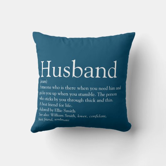 Beste man ter wereld ooit echtgenoot definitie bla kussen (Achterkant)