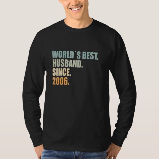Beste man ter wereld sinds 2006 19e trouwdag t-shirt (Voorkant)