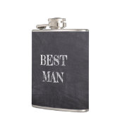 Beste Man Trouwen Zwart Krijtbord Whisky Flask Heupfles (Links)