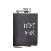 Beste Man Trouwen Zwart Krijtbord Whisky Flask Heupfles (Rechts)