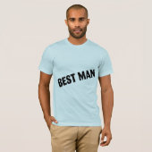 Beste Man Trouwen Zwart T-shirt (Voorkant volledig)