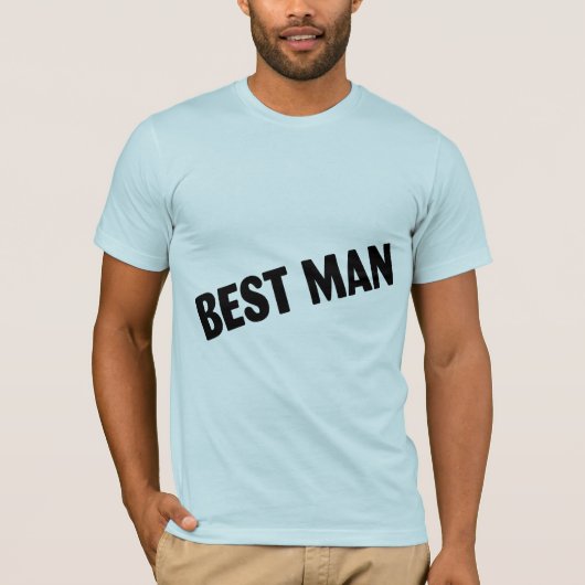 Beste Man Trouwen Zwart T-shirt (Voorkant)