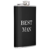 Beste Man Trouwen Zwarte Whisky Flask Heupfles (Rechts)