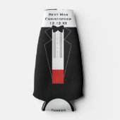 Beste Man Tuxedo Bruidsfeest Fles Koeler (Voorkant)