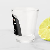 Beste man tuxedo rode roodknop, aangepaste naam shot glas (Rechts)