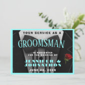 Beste man Tuxedo uitnodiging pak omhoog (Staand voorkant)