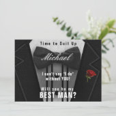 Beste man Tuxedo uitnodiging pak omhoog (Staand voorkant)