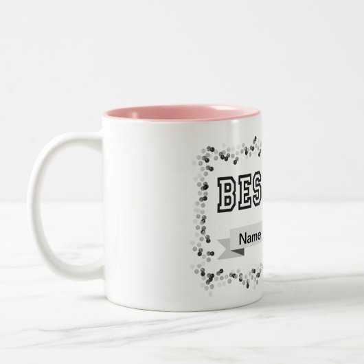 Beste man tweekleurige koffiemok (Links)