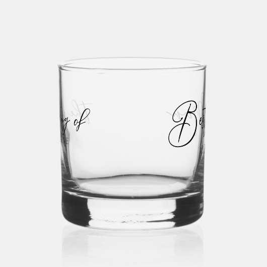 Beste man  tweezijdig bruiloft whisky glas (Rechts)