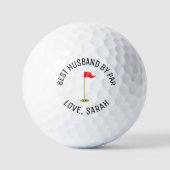 Beste man van Par Boyfriend Gifts Gepersonaliseerd Golfballen (Voorkant)