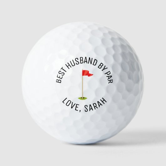 Beste man van Par Boyfriend Gifts Gepersonaliseerd Golfballen (Voorkant)