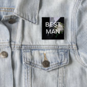 Beste man vierkante button 5,1 cm (In situ)